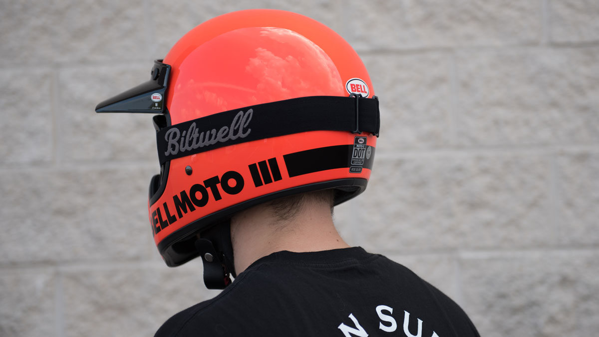 Bell Moto 3 Helmet Orange Back