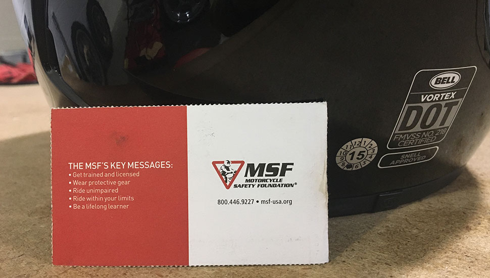 Motorcycle Safety Foundation MSF Card