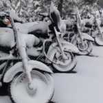 Snow Covered Harley Davidsons