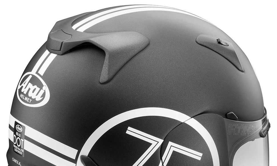 Arai RX-Q 75 Black Helmet Back