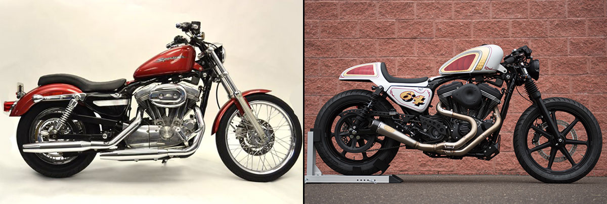 Harley Sportster Before After Modifications