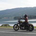 Harley Sportster riding the coast