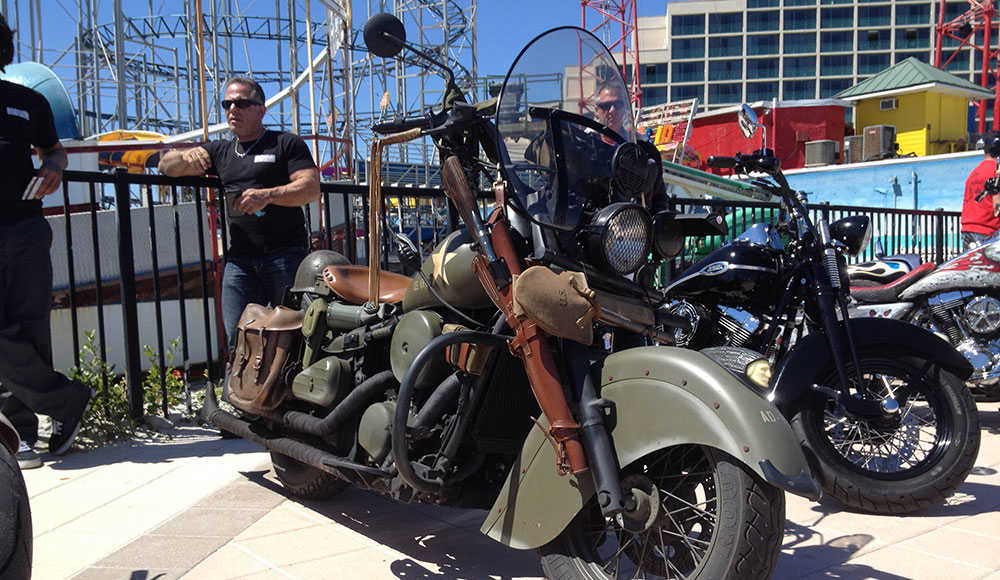 Full Throttle Boardwalk Bike Show Military Motorcycle