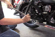 Replace Rear Wheel on Harley Touring Motorcycle